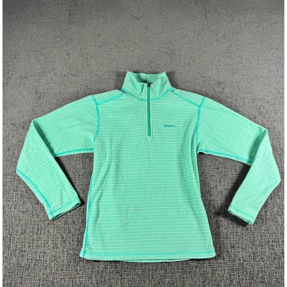 Patagonia Girls Better Sweater 1/4 Zip Fleece Pullover Mint Green Size M 10